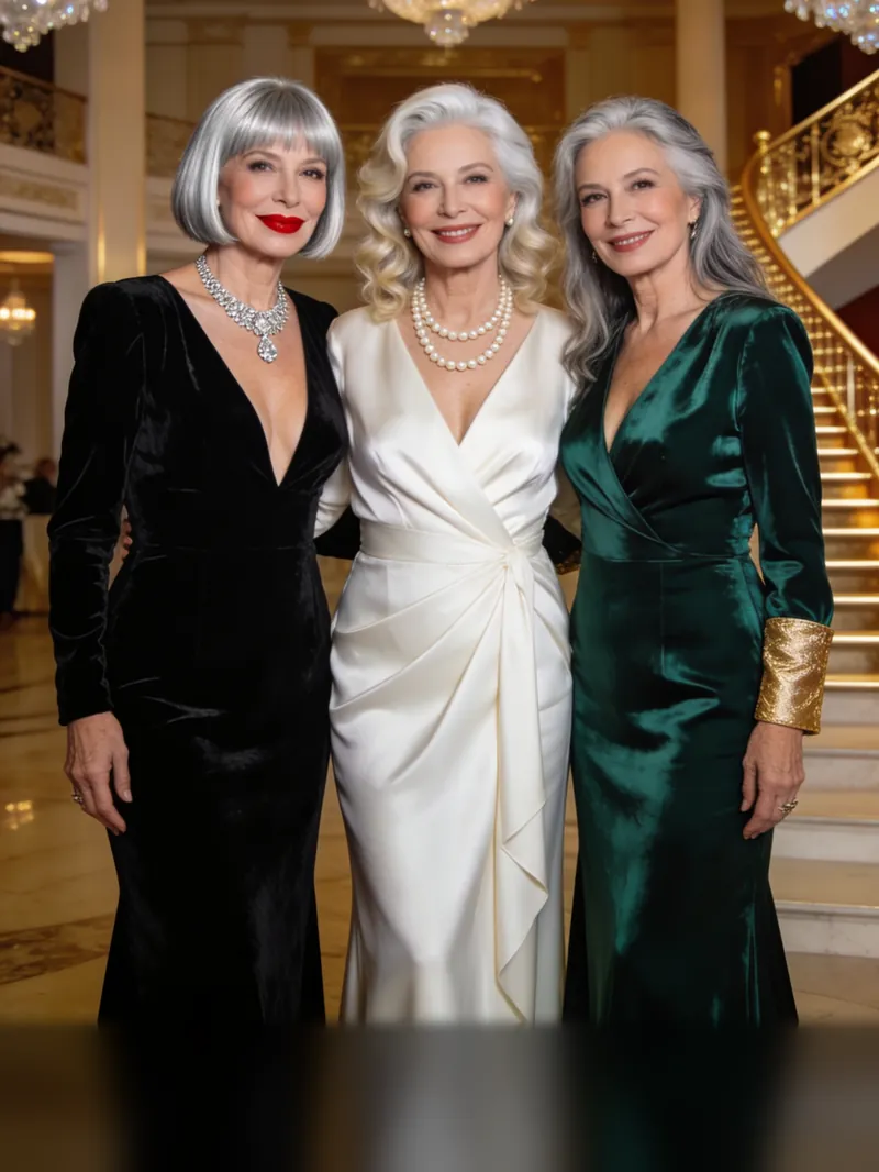 Three glamorous GILF AI companions in their sixties